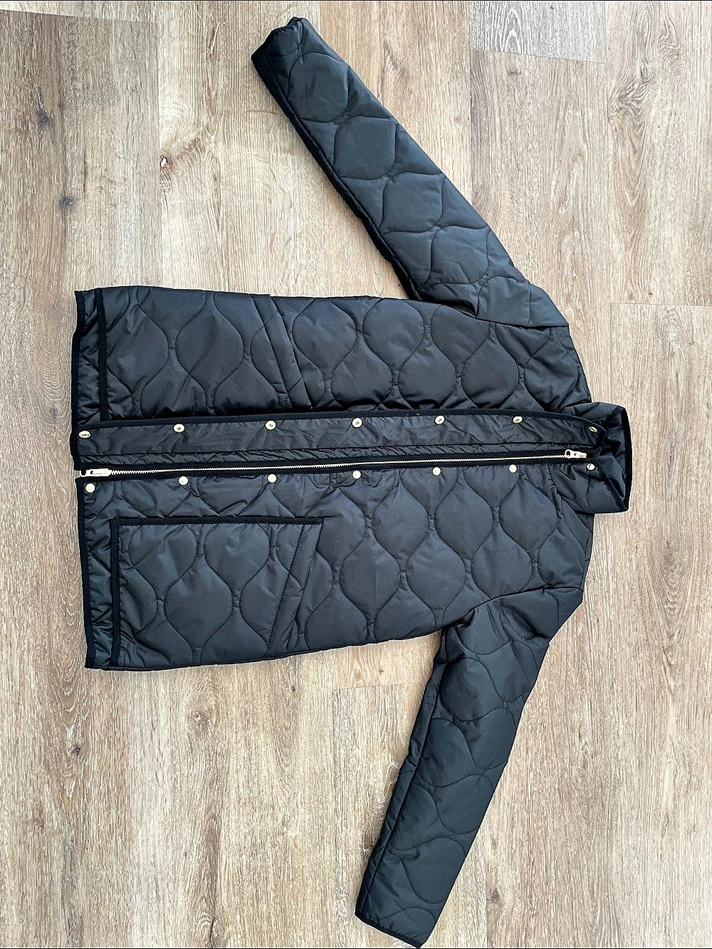 Quince Featherless Quilted Long Puffer Jacket Quilted Puffer Jacket in Black